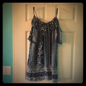 Blue and white flower dress